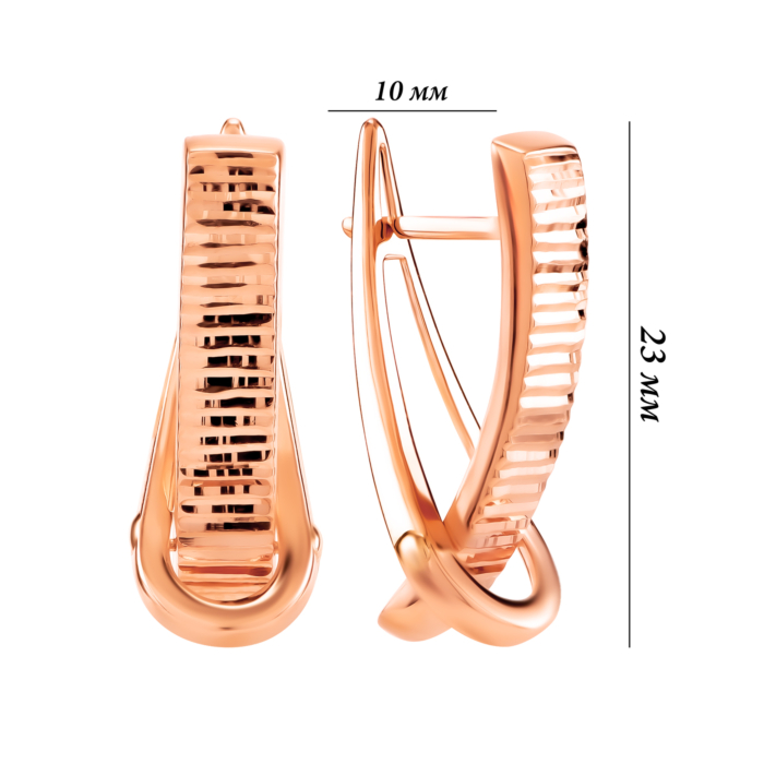 Золотые серьги с алмазной гранью. Артикул UG502924-11/01/2
