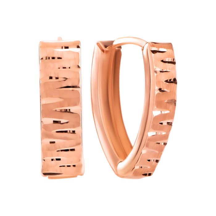 Золоті сережки з алмазною гранню. Артикул UG502927-15/01/2