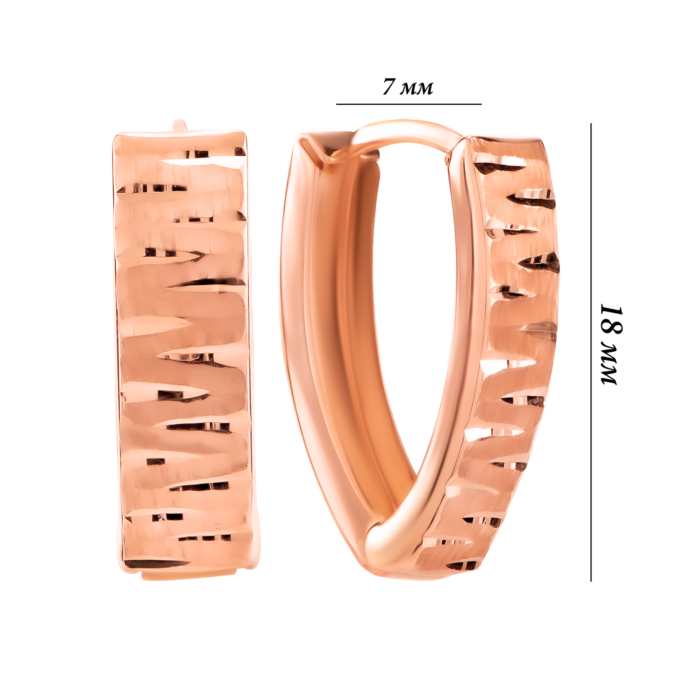 Золоті сережки з алмазною гранню. Артикул UG502927-15/01/2