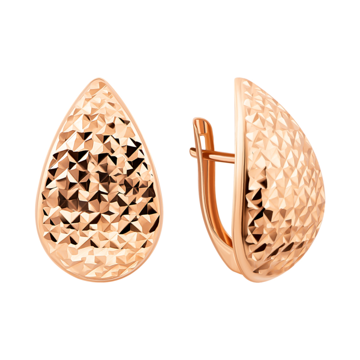 Золоті сережки з алмазною гранню.Артикул UG52112015201