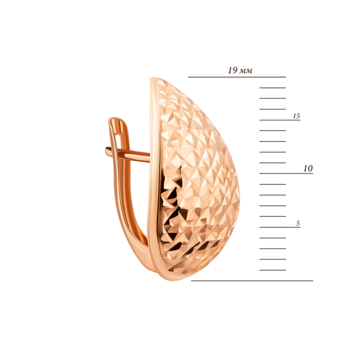 Золоті сережки з алмазною гранню.Артикул UG52112015201