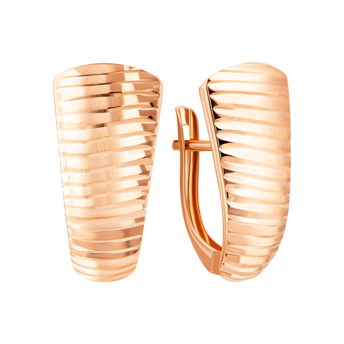 Золоті сережки з алмазною гранню.Артикул UG52112015301