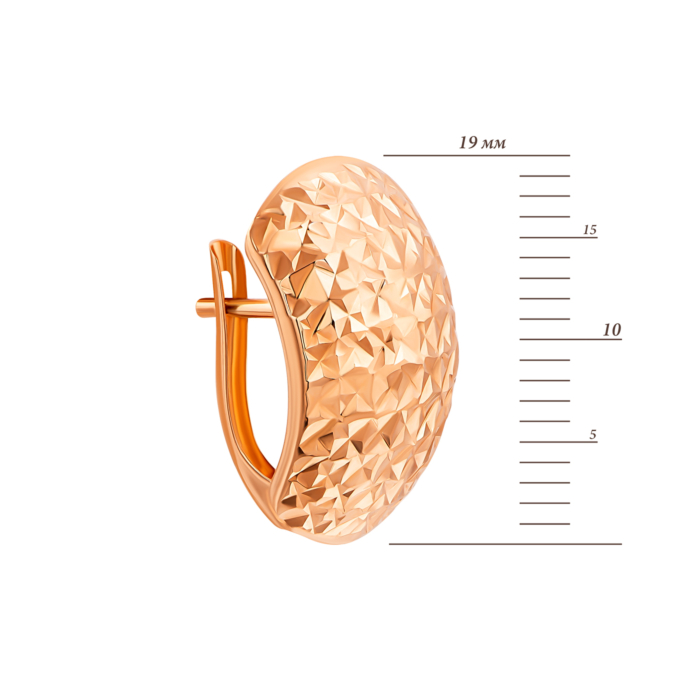 Золоті сережки з алмазною гранню.Артикул UG52112015701