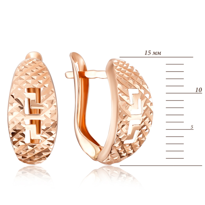 Золотые серьги с алмазной гранью. Артикул 02840-2/01/2 (02840/б)
