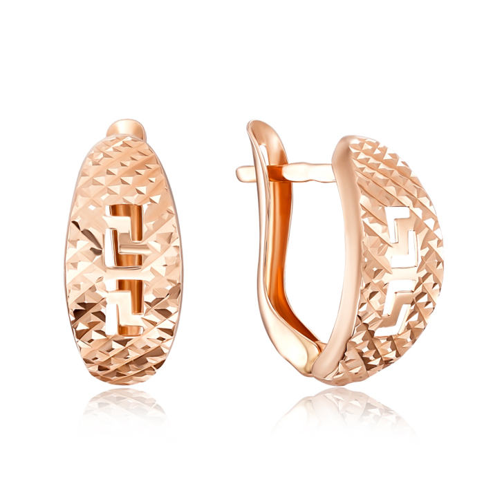 Золотые серьги с алмазной гранью. Артикул 02840-2/01/2 (02840/б)