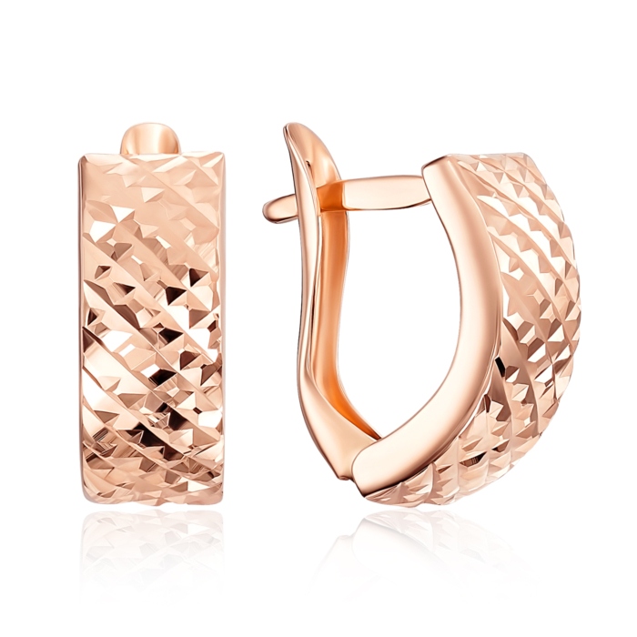 Золотые серьги с алмазной гранью. Артикул 02841-2/01/2 (02841/б)