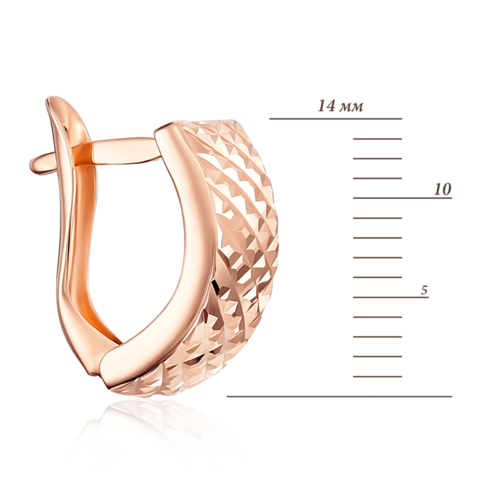 Золотые серьги с алмазной гранью. Артикул 02841-2/01/2 (02841/б)