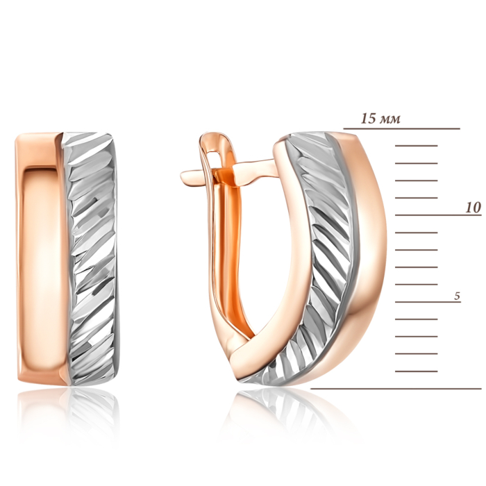 Золотые серьги с алмазной гранью. Артикул 02841-4/01/3 (02841/г)