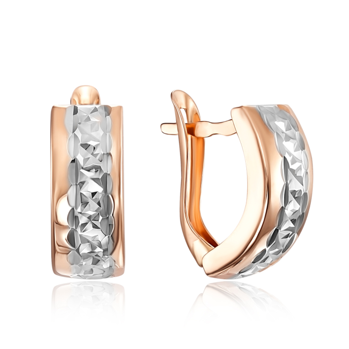 Золоті сережки з алмазною гранню. Артикул 02841-5/01/3 (02841/д)