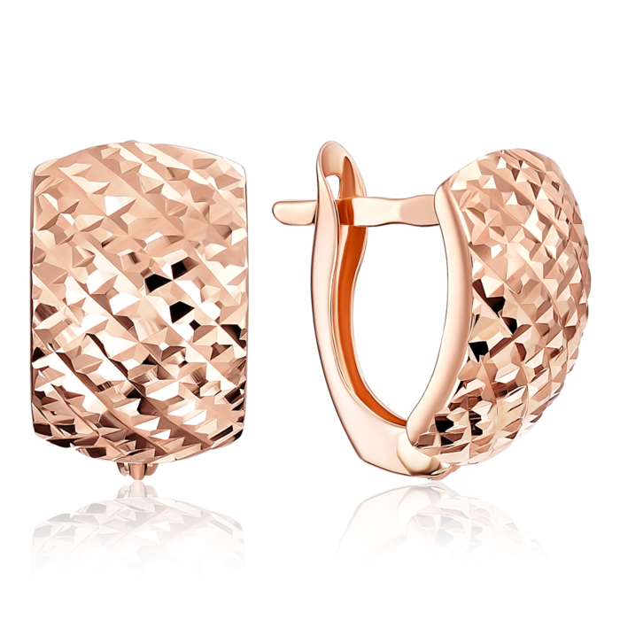 Золотые серьги с алмазной гранью. Артикул 02843-2/01/2