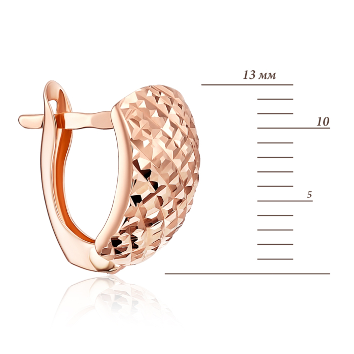 Золотые серьги с алмазной гранью. Артикул 02843-2/01/2