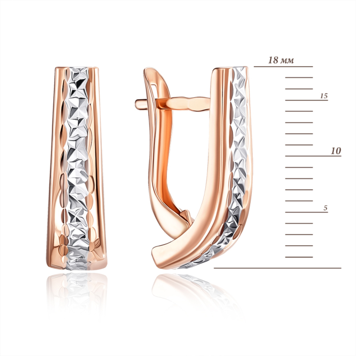 Золоті сережки з алмазною гранню. Артикул 02847-5/01/3