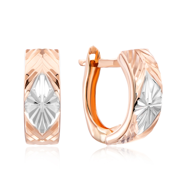 Золоті сережки з алмазною гранню. Артикул 02848-8/01/3