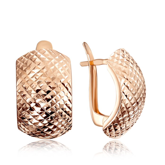 Золоті сережки з алмазною гранню. Артикул 02897-2/01/2