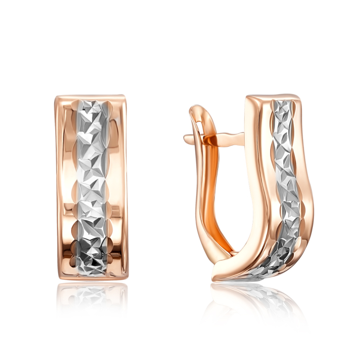 Золоті сережки з алмазною гранню. Артикул 02900-5/01/3 (02900/д)