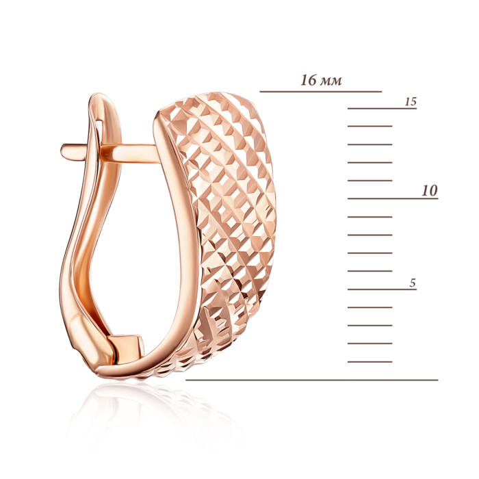 Золотые серьги с алмазной гранью. Артикул 02901-2/01/2