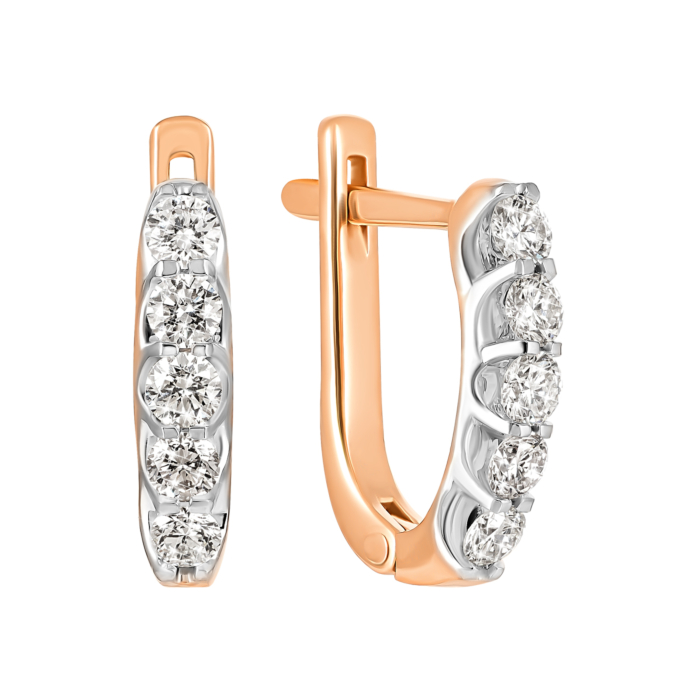 Золотые серьги с бриллиантами.Артикул UG522878BR