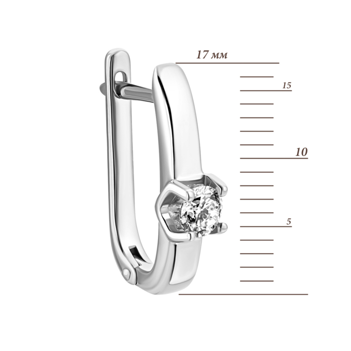 Золоті сережки з діамантами.Артикул UG52104311202