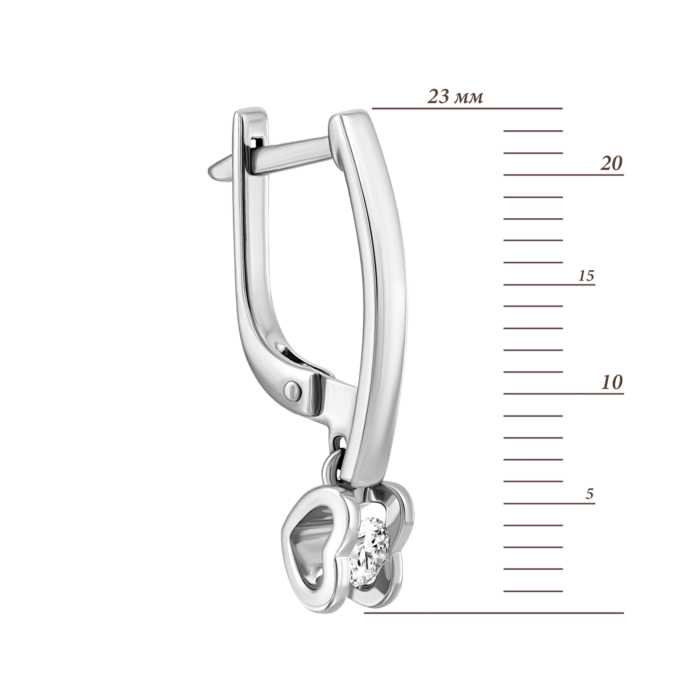 Золоті сережки з діамантами.Артикул UG52108656202