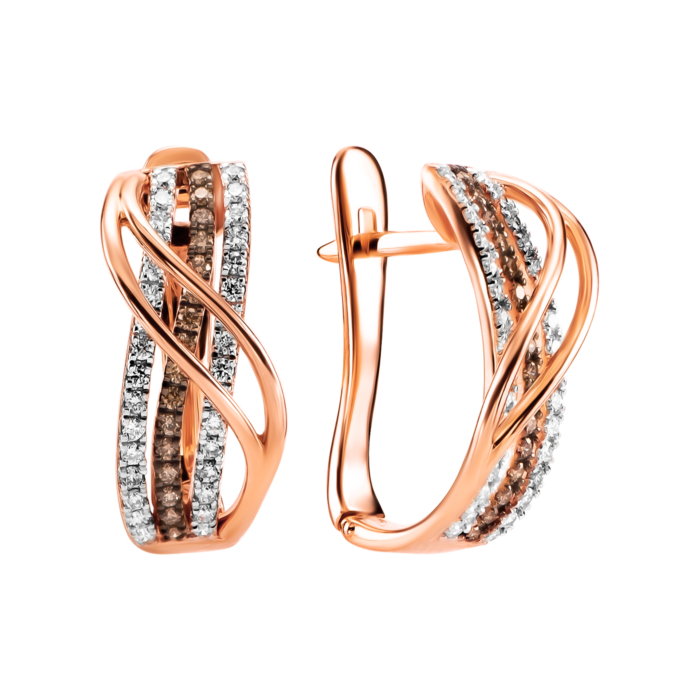 Золотые серьги с бриллиантами. Артикул UG52190872201 к