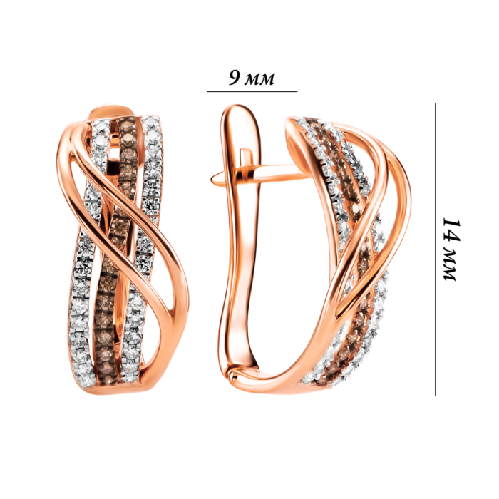 Золотые серьги с бриллиантами. Артикул UG52190872201 к