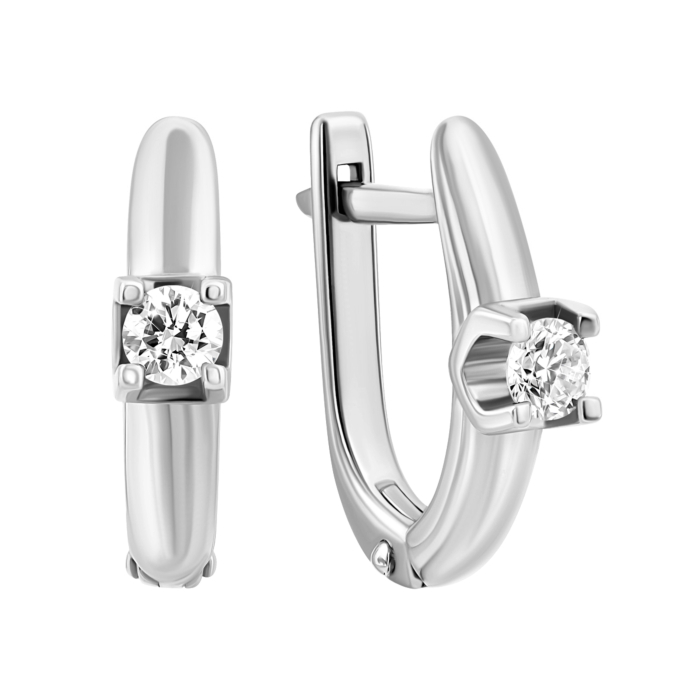 Золоті сережки з діамантами.Артикул UG52191243202