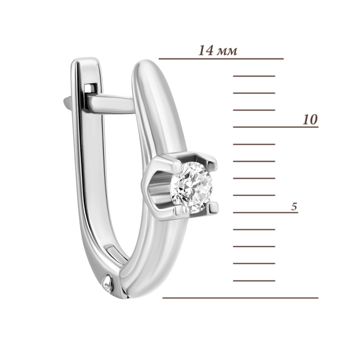 Золоті сережки з діамантами.Артикул UG52191243202