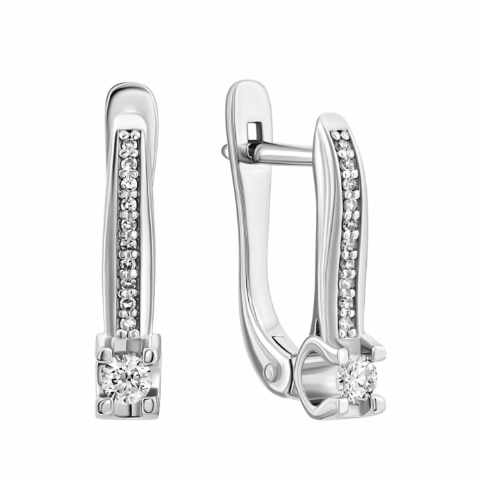 Золотые серьги с бриллиантами. Артикул UG52191400202