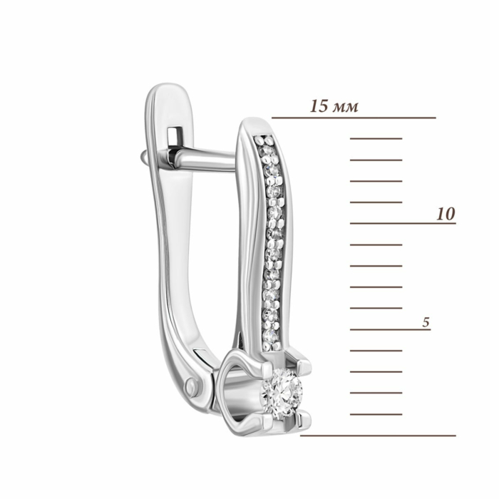 Золотые серьги с бриллиантами. Артикул UG52191400202