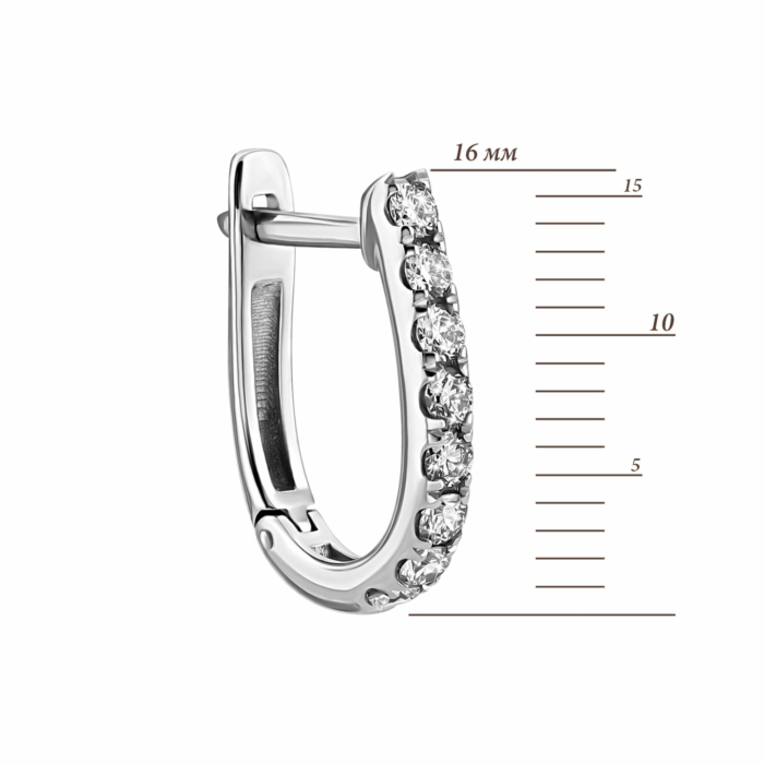 Золоті сережки з діамантами.Артикул UG52191505202