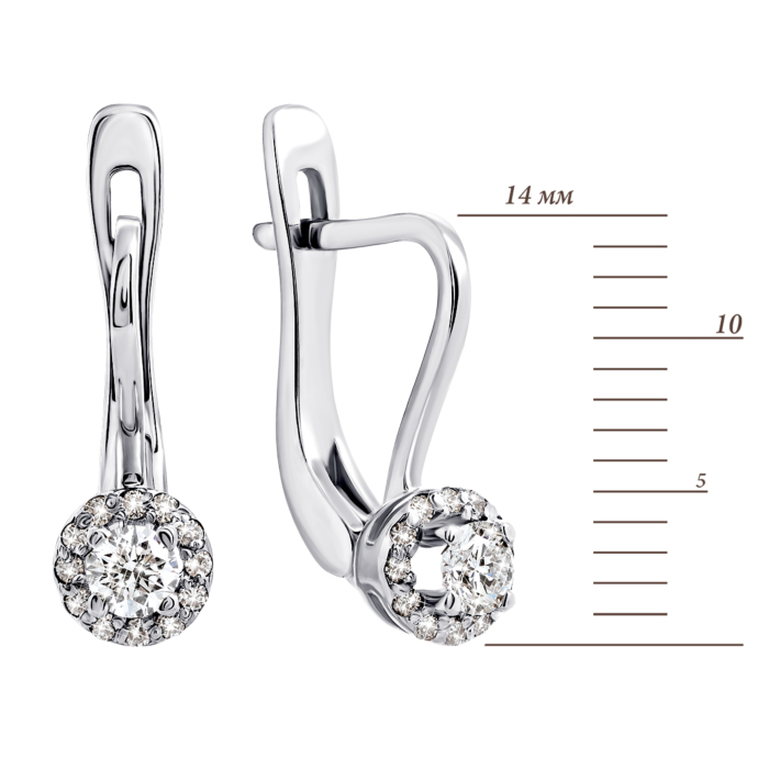 Золоті сережки з діамантами. Артикул UG5226128/1