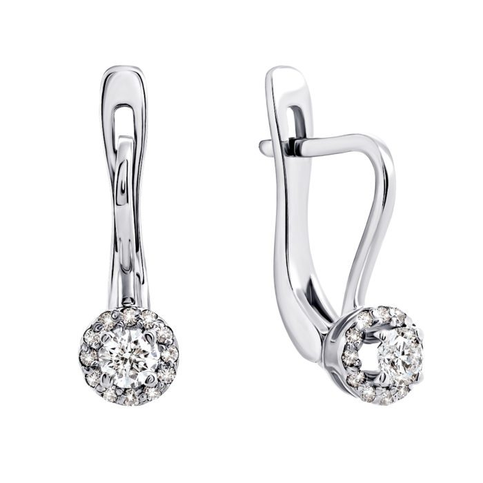 Золоті сережки з діамантами. Артикул UG5226128/1