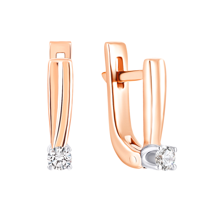 Золоті сережки з діамантами. Артикул UG522749