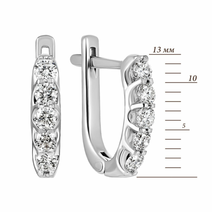 Золотые серьги с бриллиантами. Артикул UG522878/1