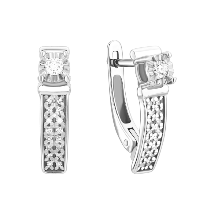 Золоті сережки з діамантами.Артикул UG5280001/02/00/0073