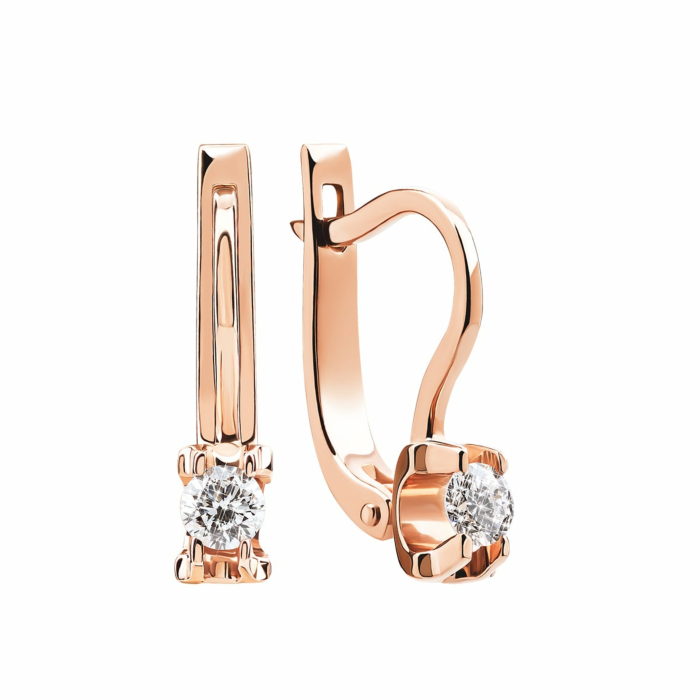 Золоті сережки з діамантами. Артикул UG552815/01/1/8010