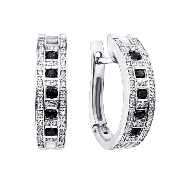 Золотые серьги с бриллиантами (53793/02/1/8477)