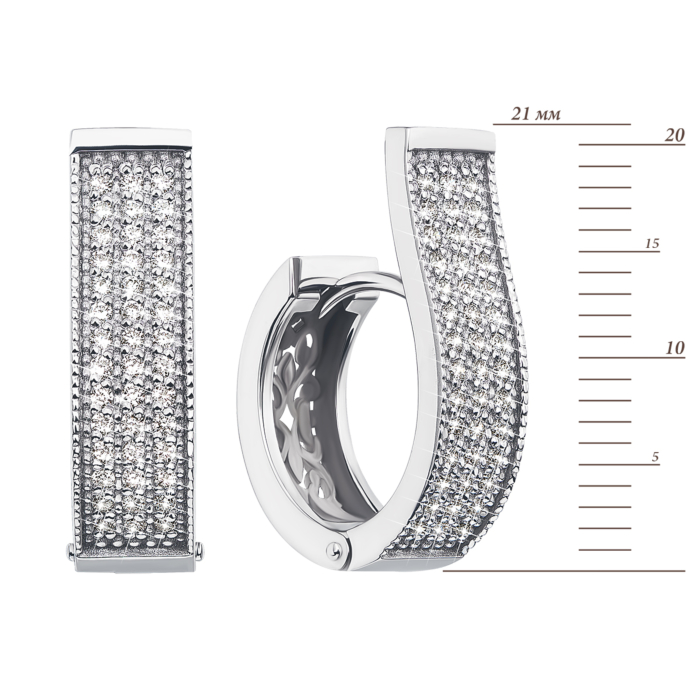 Золоті сережки з діамантами (53805/02/1/80320)