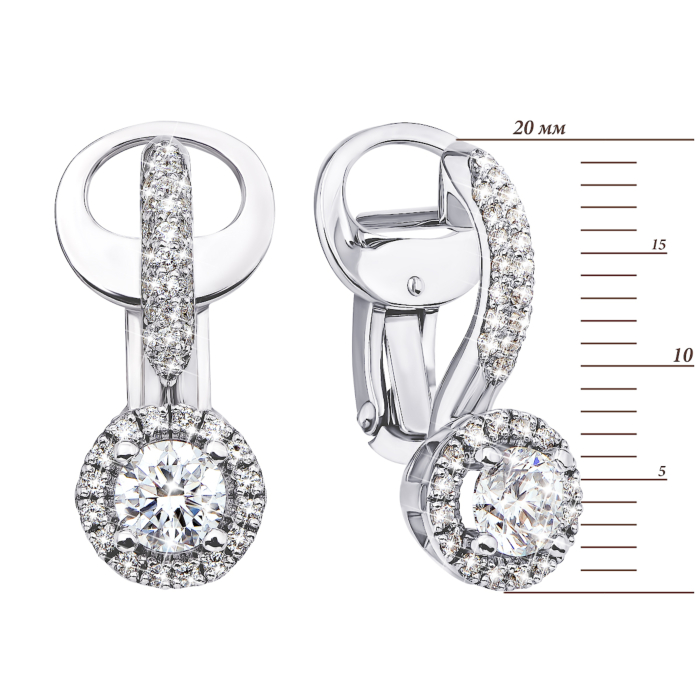 Золоті сережки з діамантами (53823/02/1/8478)