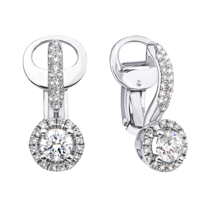 Золоті сережки з діамантами (53823/02/1/8478)