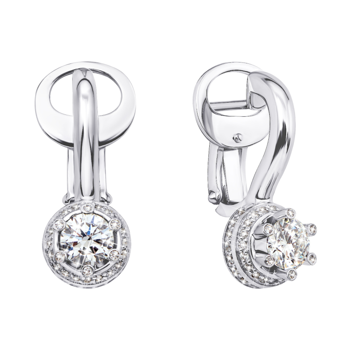 Золоті сережки з діамантами (53826/02/1/8330)