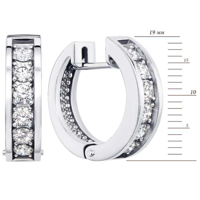 Золотые серьги с бриллиантами (53833/02/1/8010)