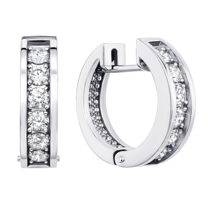 Золотые серьги с бриллиантами (53833/02/1/8010)