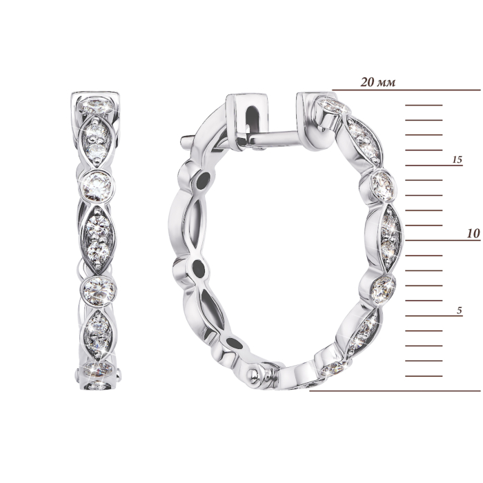 Золотые серьги с бриллиантами (53837/02/1/8184)