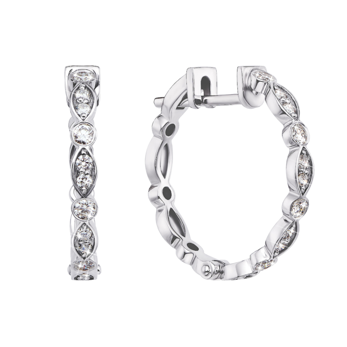 Золотые серьги с бриллиантами (53837/02/1/8184)