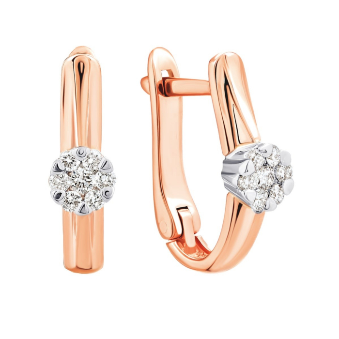 Золотые серьги с бриллиантами. Артикул UG5880277-С