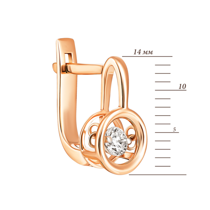 Золоті сережки з діамантами. Артикул UG5880366-С