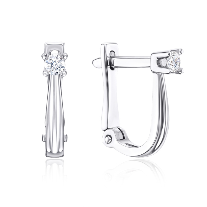 Золоті сережки з діамантами. Артикул 52779/2б