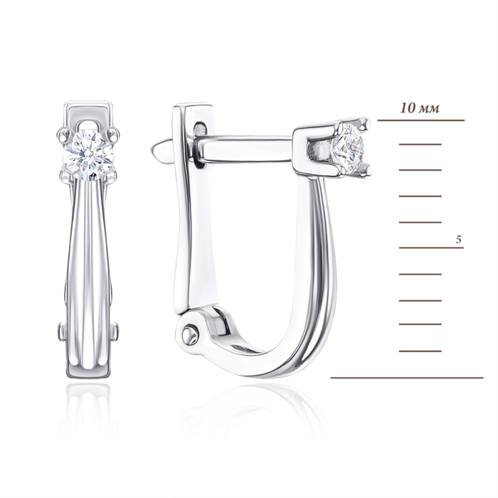 Золоті сережки з діамантами. Артикул 52779/2б