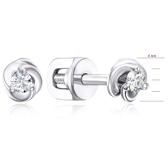 Золоті сережки з діамантами. Артикул 52816/02/1/8581